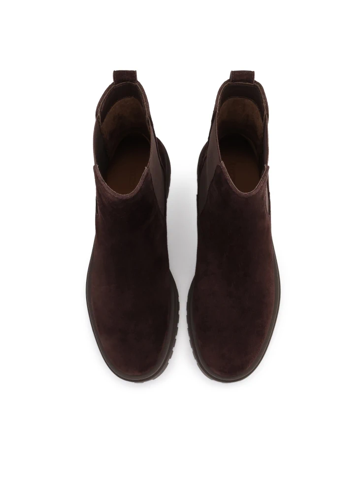 Kazar Slip-on Suede Boots In Brown Color