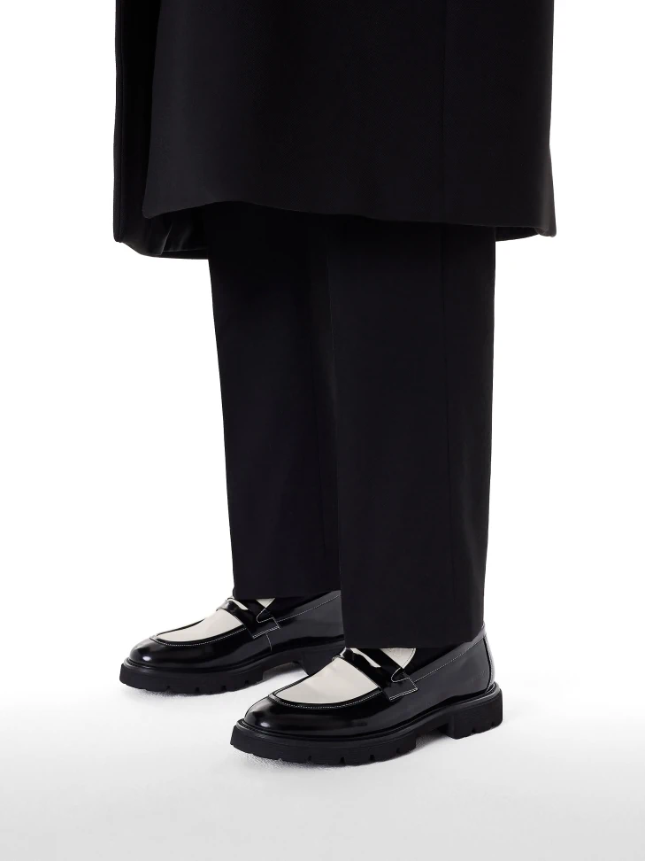 Kazar Slip-on Two-tone Patent Leather Loafers