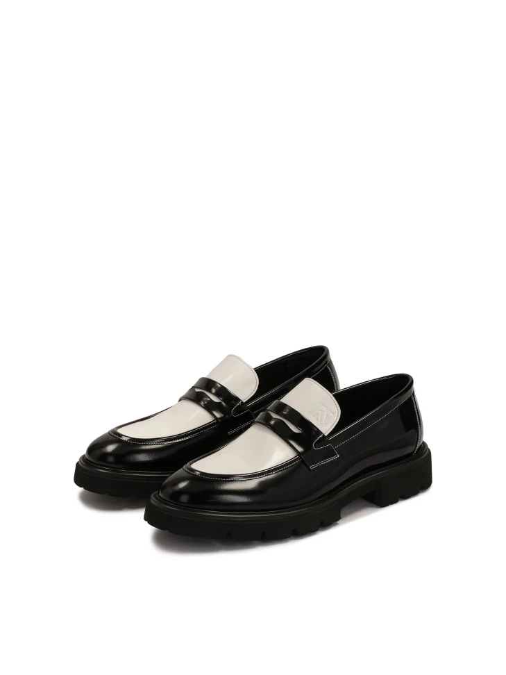 Kazar Slip-on Two-tone Patent Leather Loafers