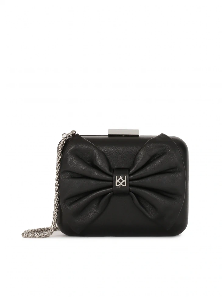 kazar Small black clutch bag with embellishment