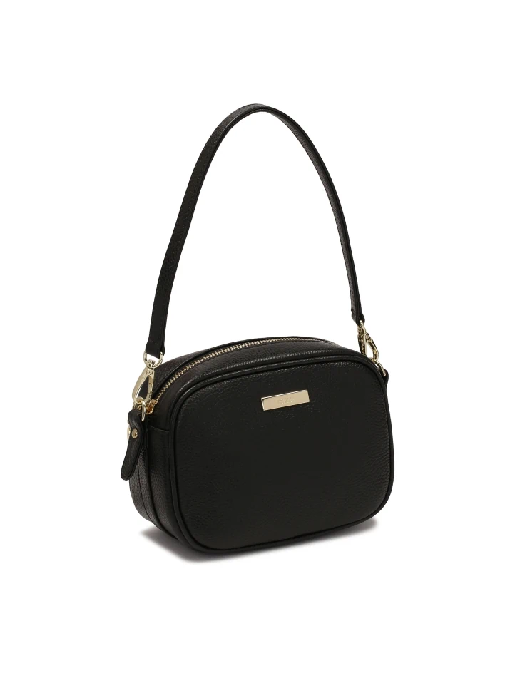 Kazar Small Black Mailbag With Two Straps