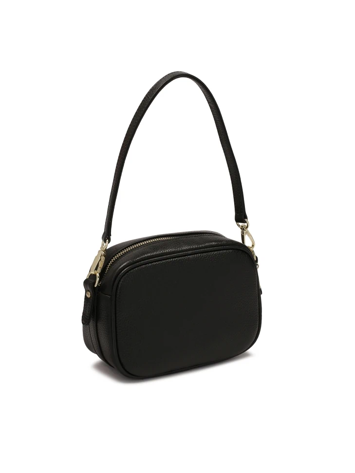 Kazar Small Black Mailbag With Two Straps
