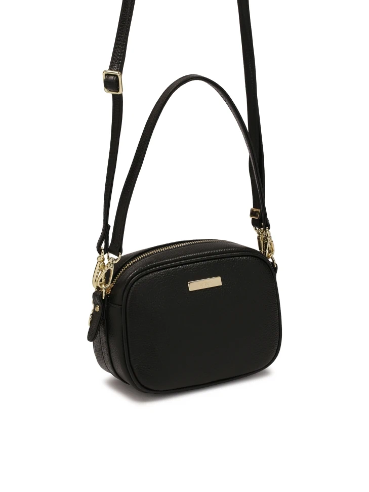 Kazar Small Black Mailbag With Two Straps