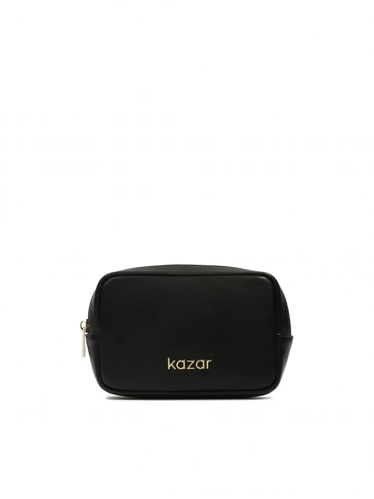 kazar Small black travel makeup bag