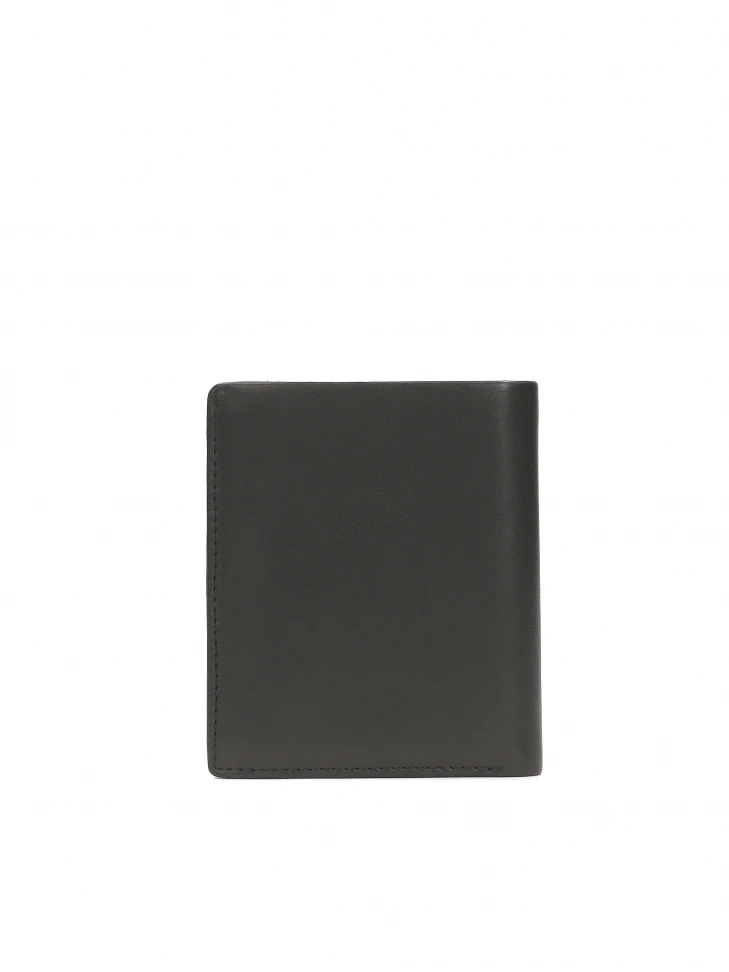 Kazar Small Black Wallet With Red Accent