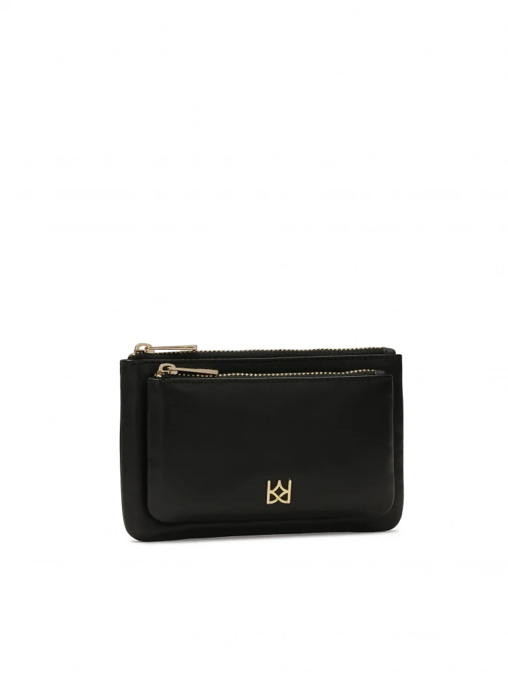 Kazar Small Black Zippered Purse