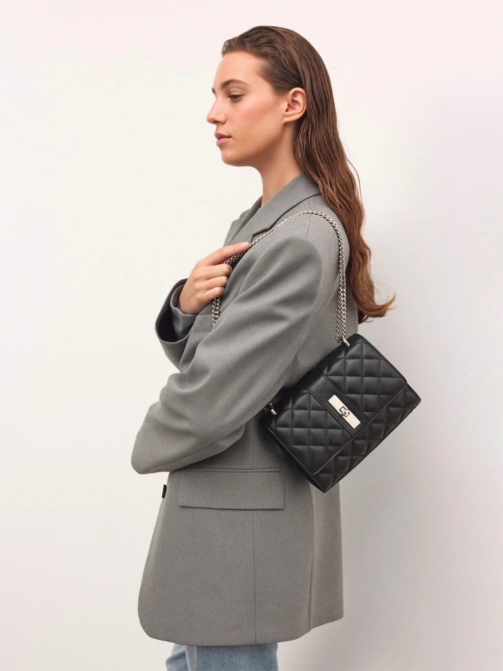 Kazar Small Chain Handbag With Decorative Quilting