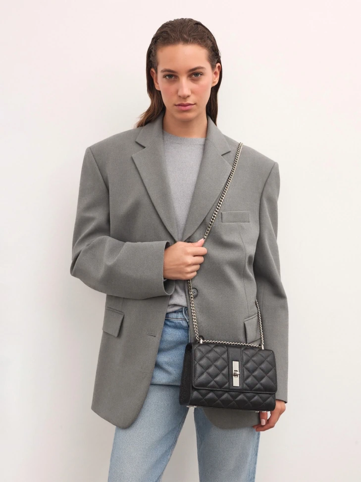 Kazar Small Chain Handbag With Decorative Quilting