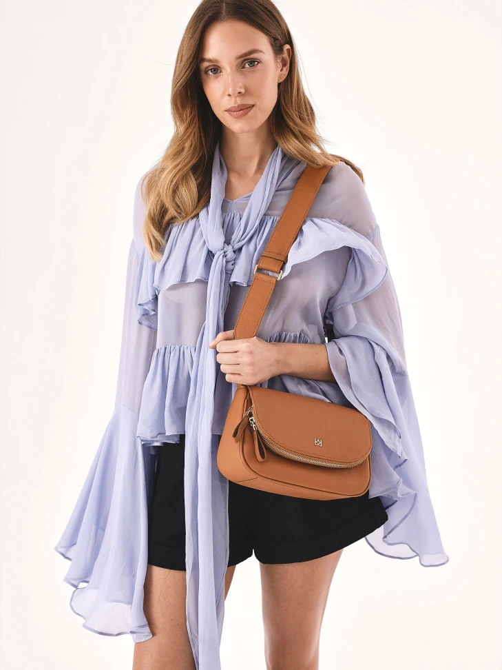 Kazar Small Leather Handbag On A Wide Strap