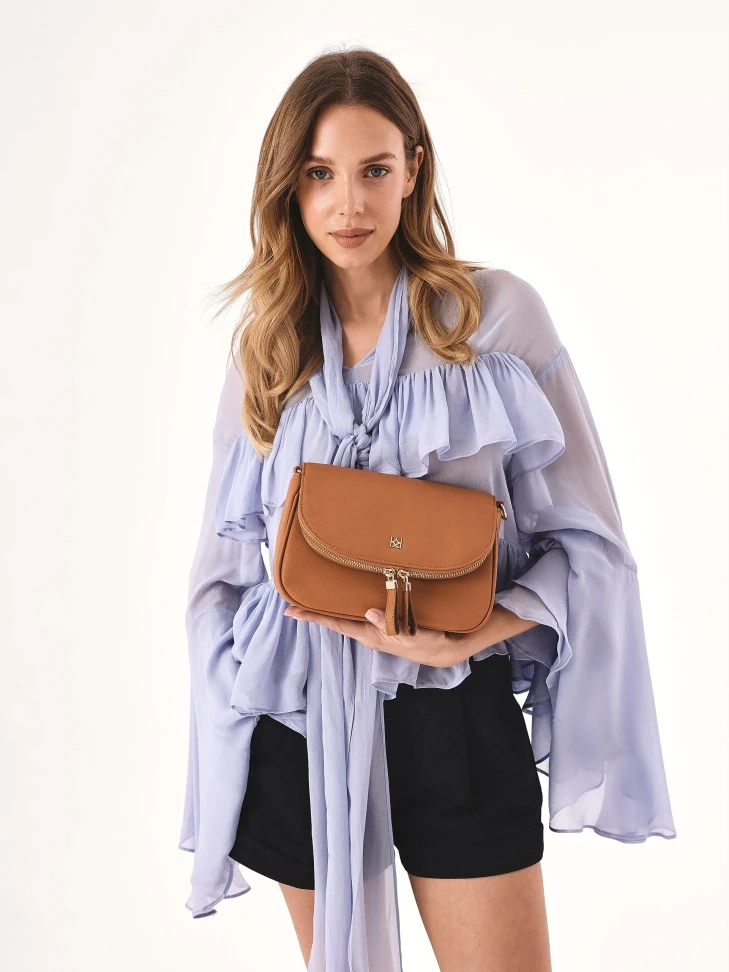 Kazar Small Leather Handbag On A Wide Strap