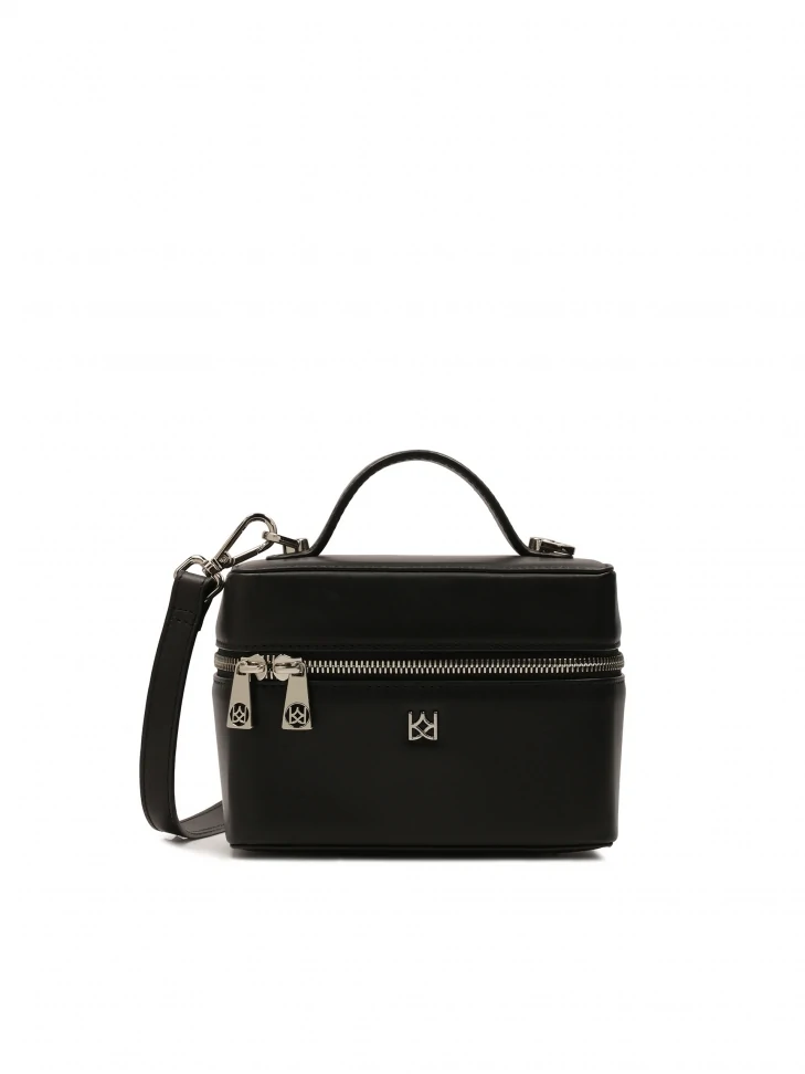 kazar Small leather makeup bag with strap