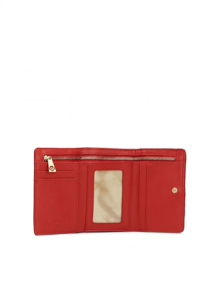 Kazar Small Leather Wallet In Red Color