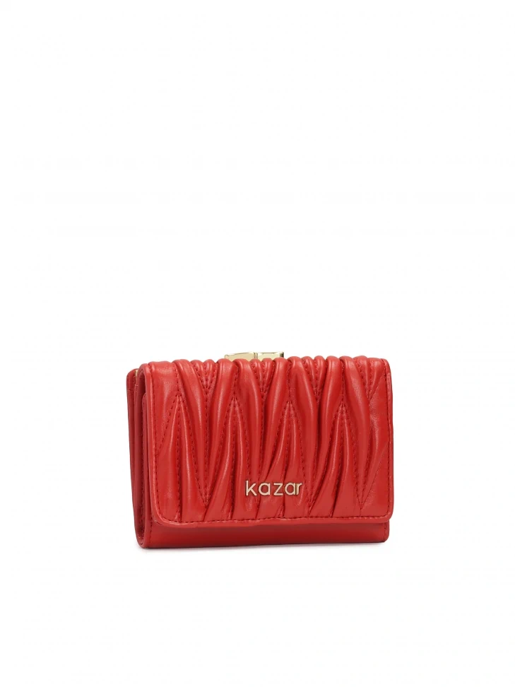 Kazar Small Leather Wallet In Red Color
