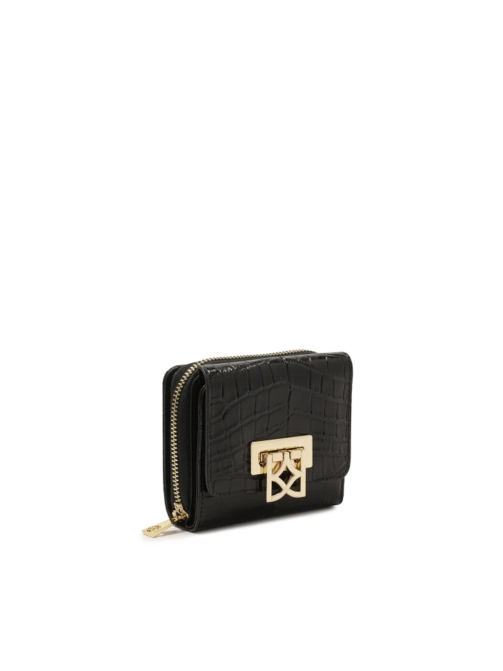 Kazar Small Leather Wallet With Metal Clasp
