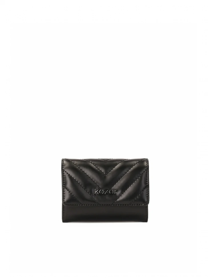 kazar Small leather wallet with quilted front