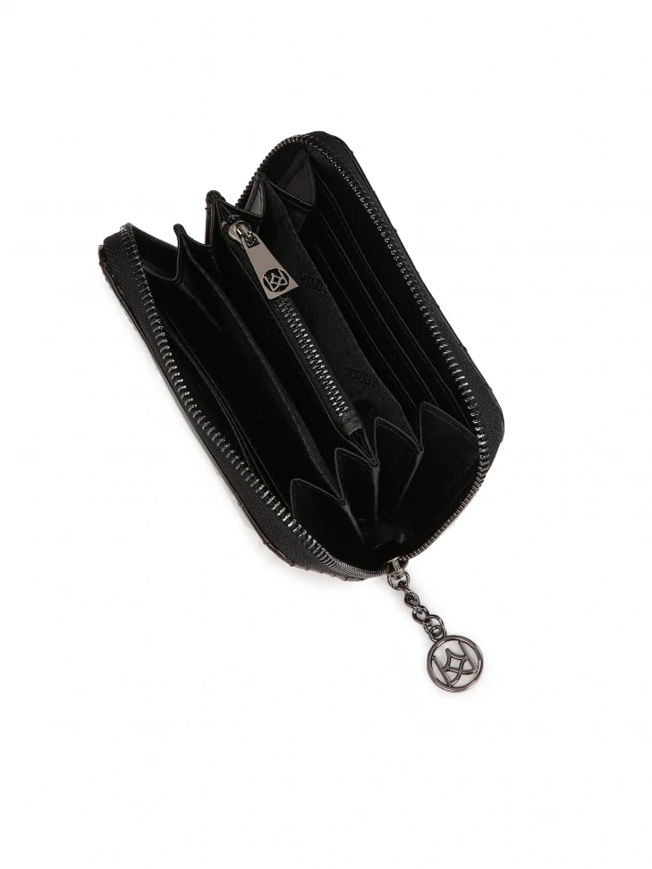 Kazar Small Leather Wallet With Quilted Pattern