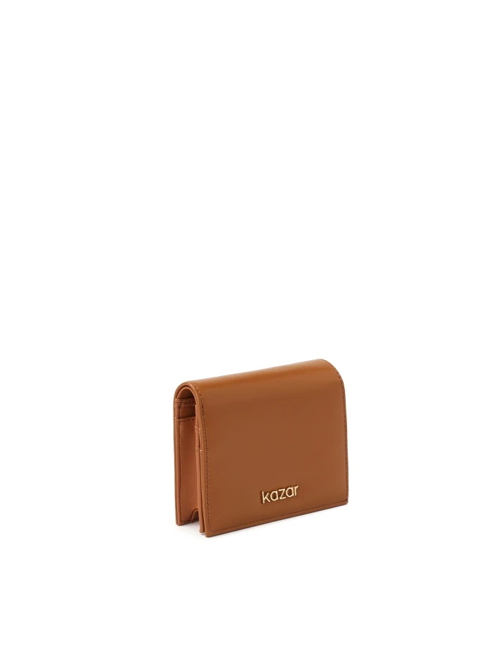 Kazar Small Light Brown Leather Wallet