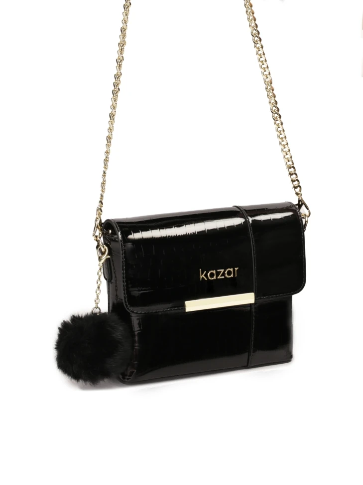 Kazar Small Patent Chain Handbag
