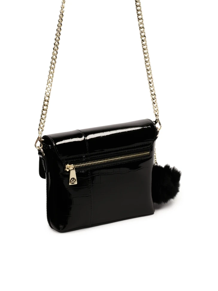 Kazar Small Patent Chain Handbag