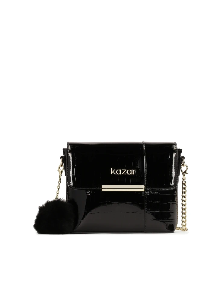 kazar Small patent chain handbag