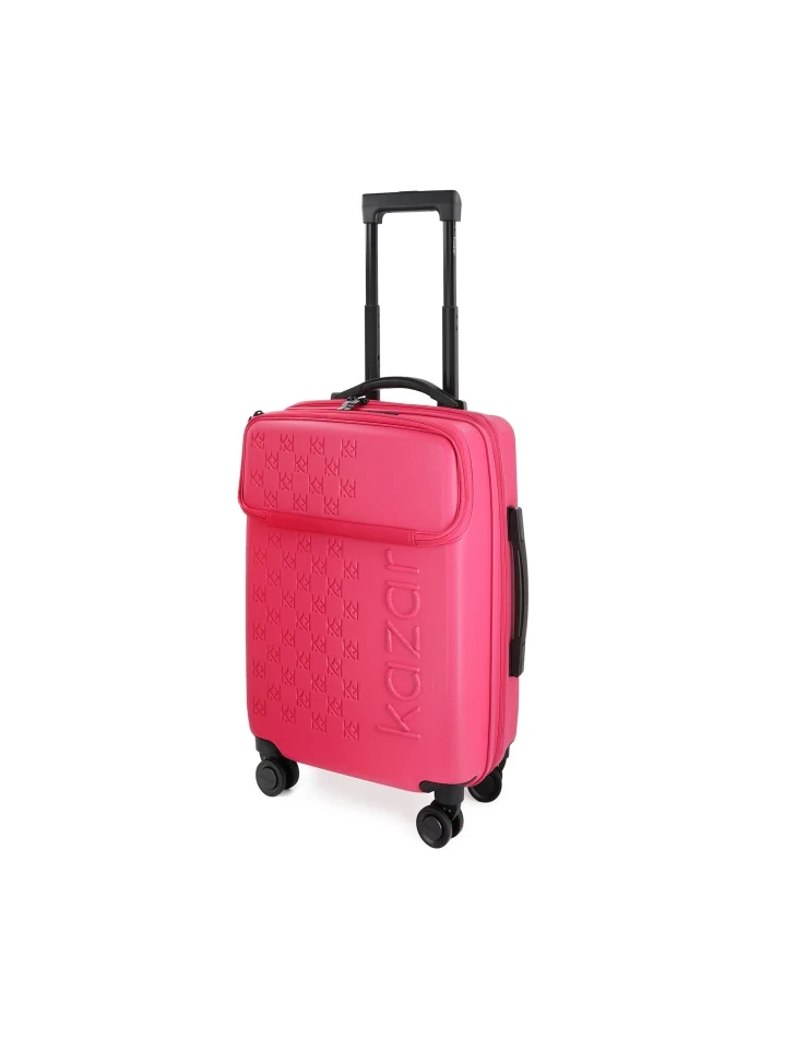 Kazar Small Pink Suitcase With Pocket On The Front