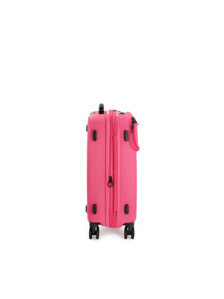 Kazar Small Pink Suitcase With Pocket On The Front