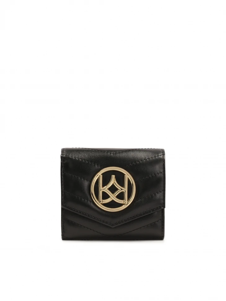 kazar Small quilted wallet with large monogram