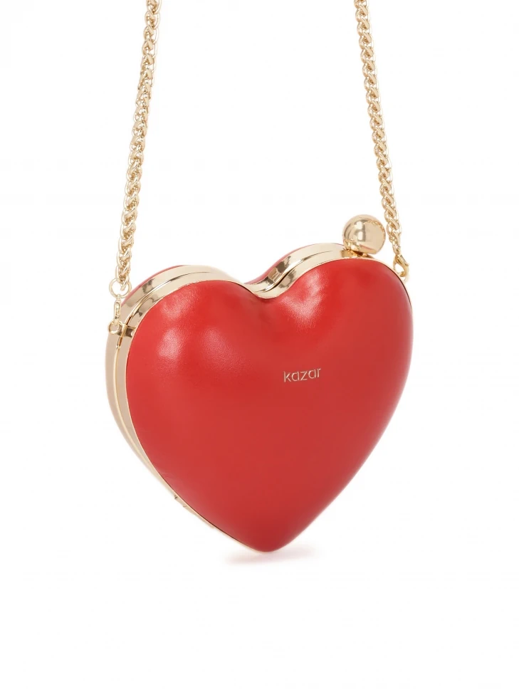 Kazar Small Red Heart-shaped Handbag