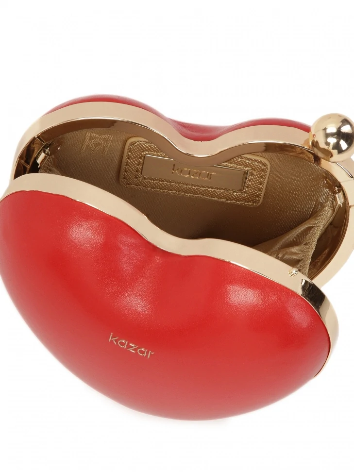 Kazar Small Red Heart-shaped Handbag