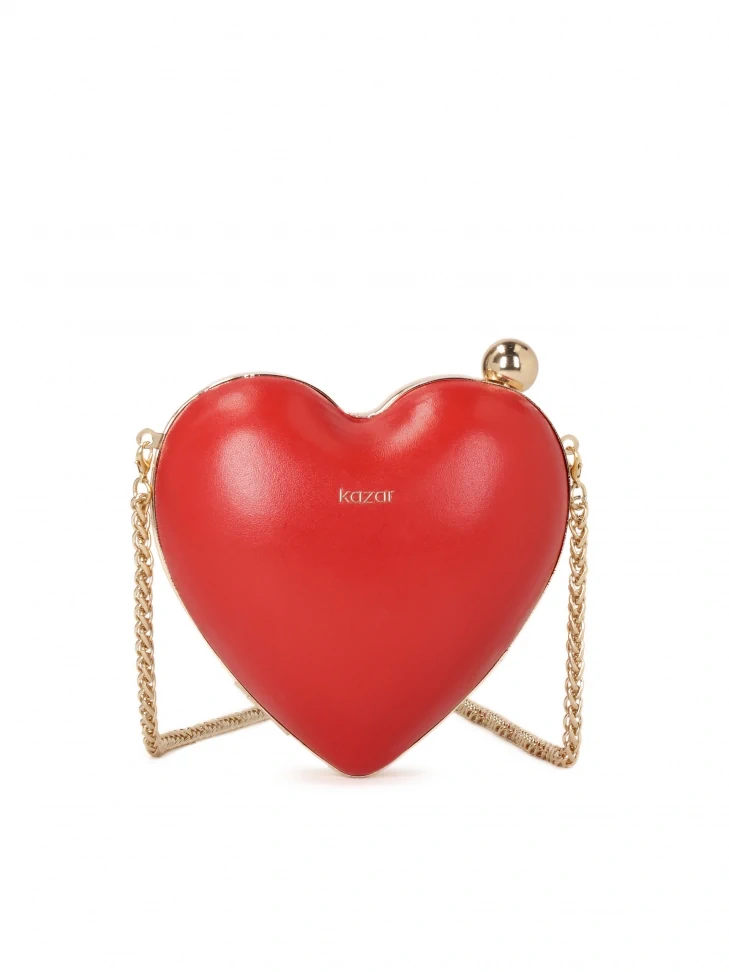kazar Small red heart-shaped handbag