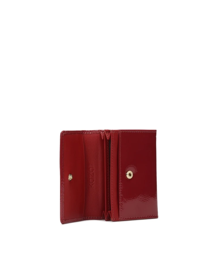 Kazar Small Red Wallet Made Of Patent Leather
