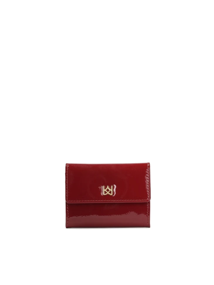 kazar Small red wallet made of patent leather
