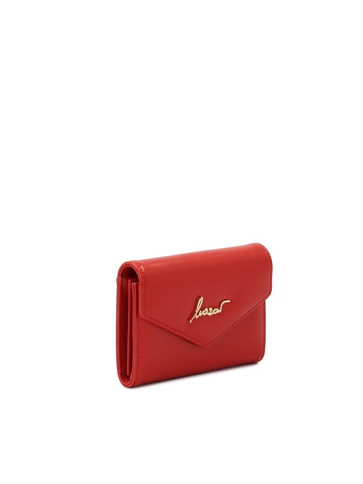 Kazar Small Red Wallet With Gold KAZAR Logo