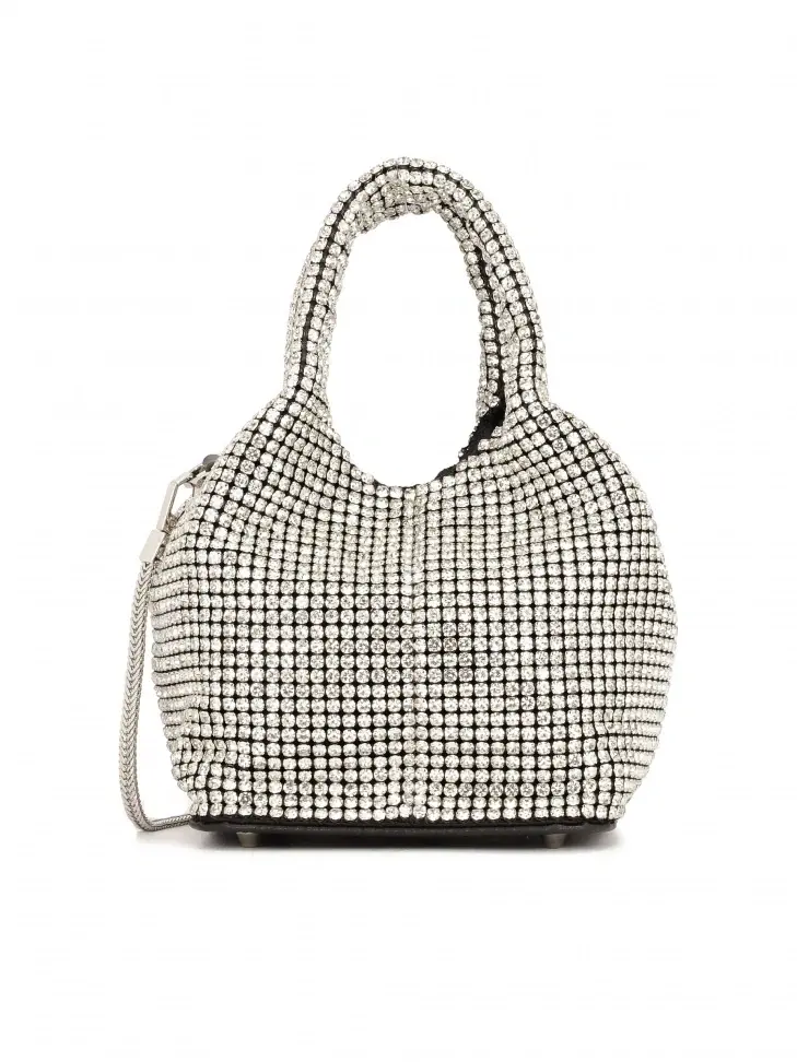 kazar Small shiny handbag with zircons