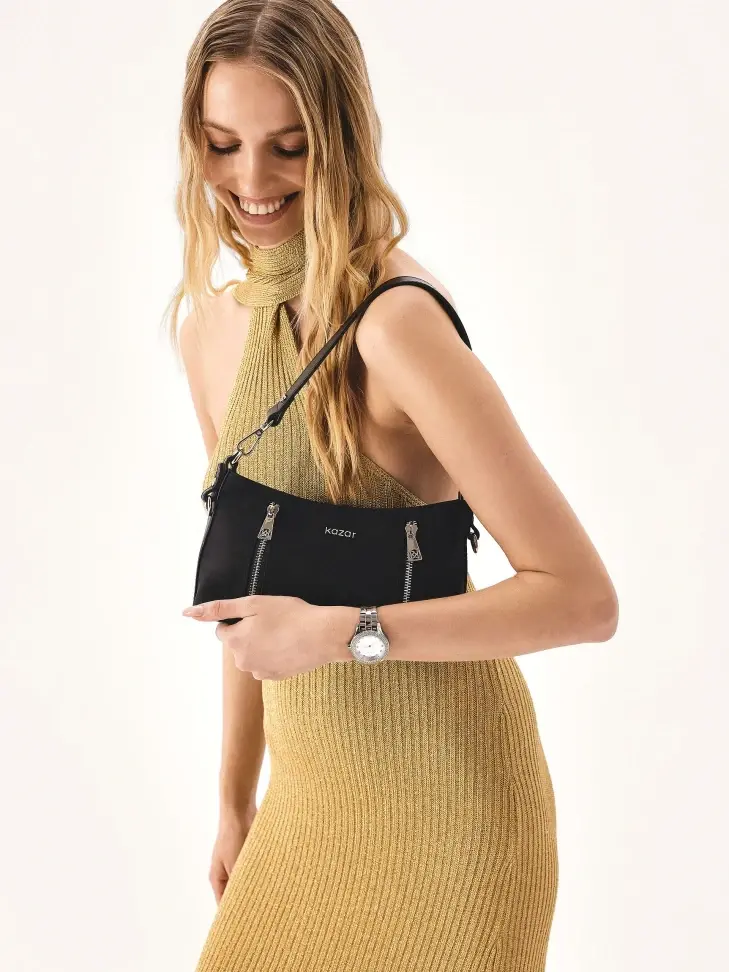 Kazar Small Textile Shoulder Bag