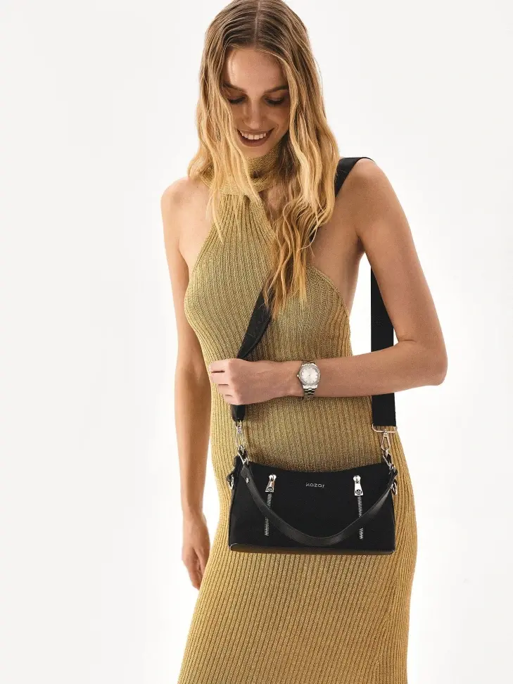 Kazar Small Textile Shoulder Bag