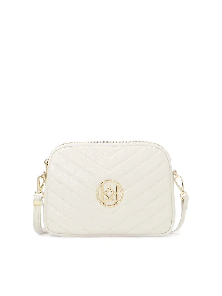 kazar Small white handbag on a belt
