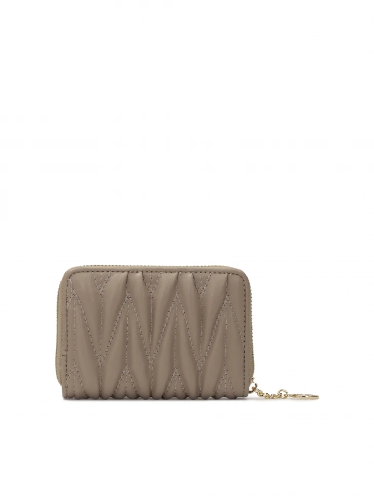 Kazar Small Zippered Wallet With Striking Quilting