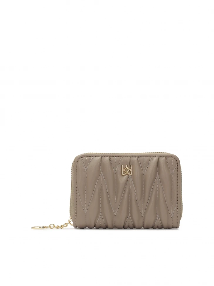 kazar Small zippered wallet with striking quilting