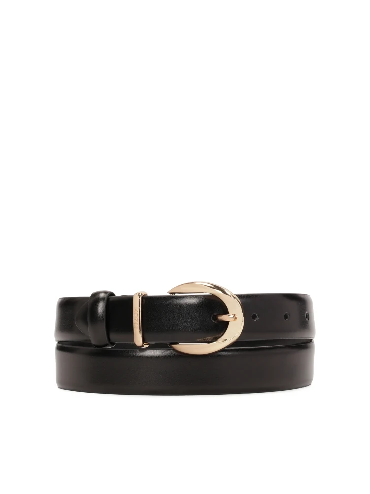 kazar Smooth black belt with minimalist buckle