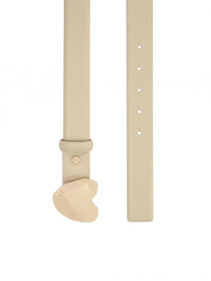 Kazar Smooth Leather Belt With Decorative Buckle