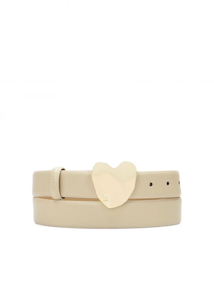 kazar Smooth leather belt with decorative buckle