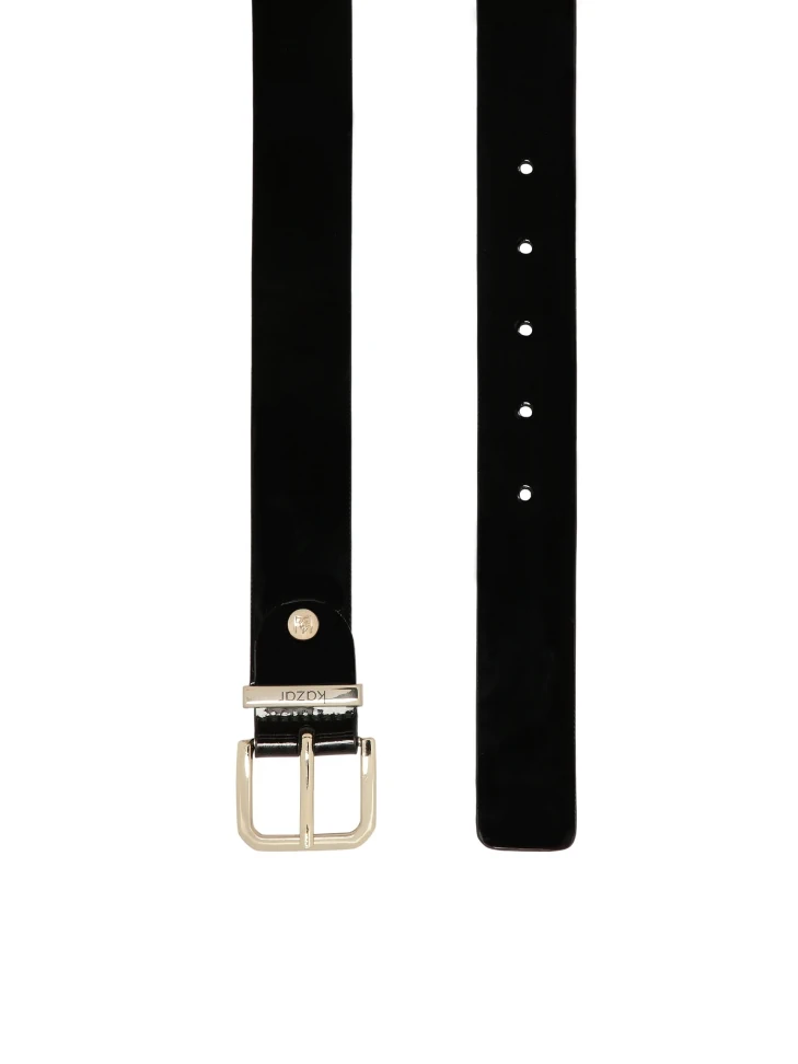 Kazar Smooth Patent Belt With Square Buckle
