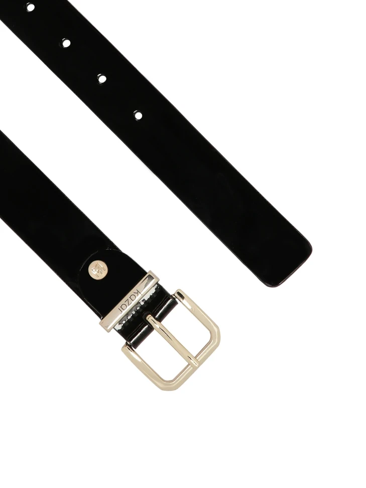 Kazar Smooth Patent Belt With Square Buckle