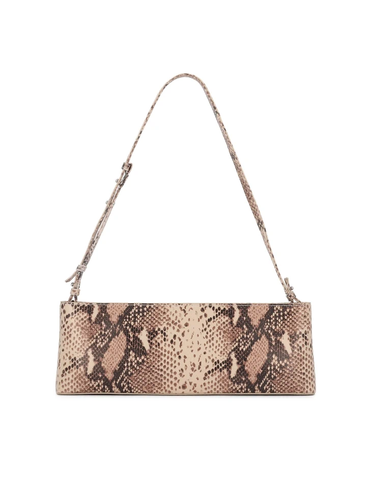 kazar Snakeskin pattern embossed leather handbag