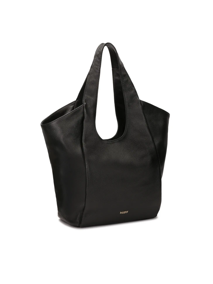 Kazar Soft Black Leather Handbag