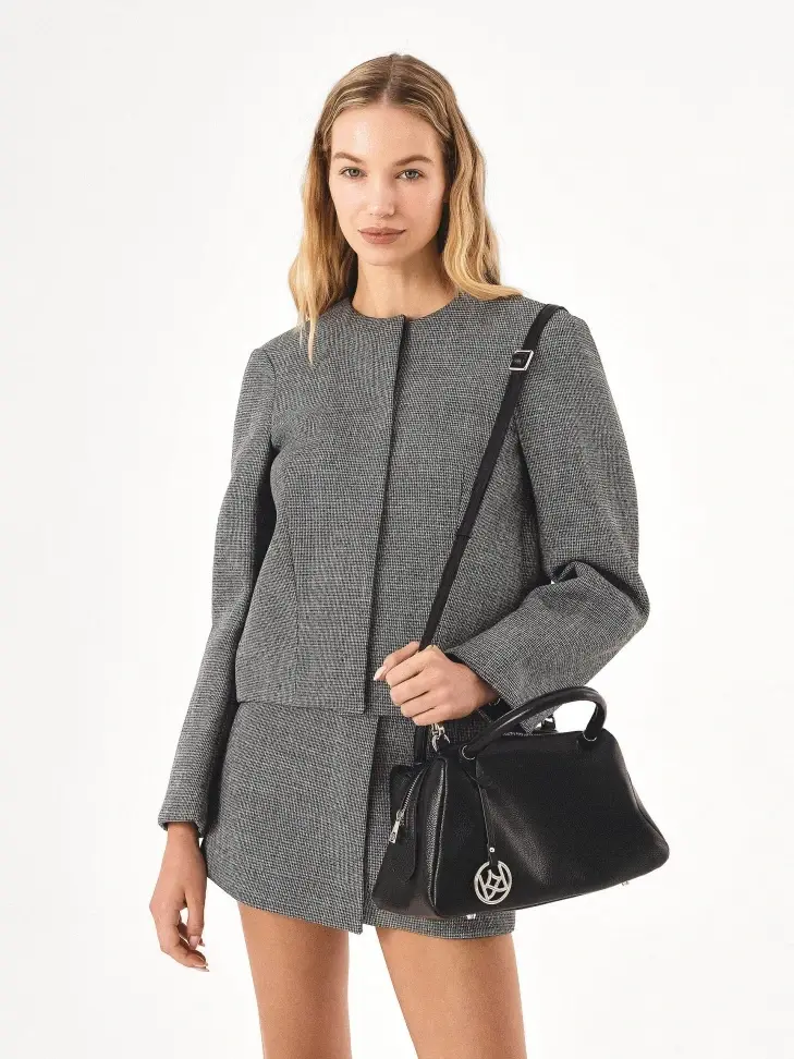 Kazar Soft Leather Handbag With Handles And Strap