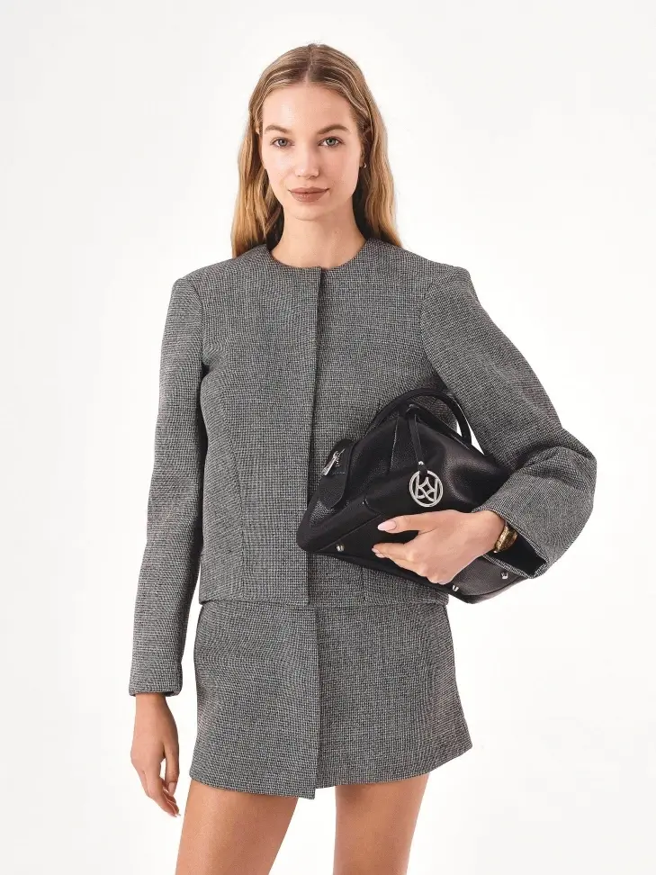 Kazar Soft Leather Handbag With Handles And Strap