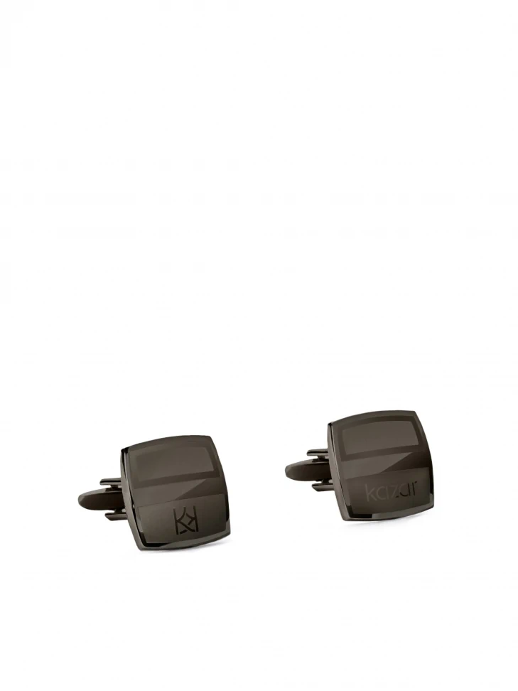 kazar Square cufflinks in graphite colour