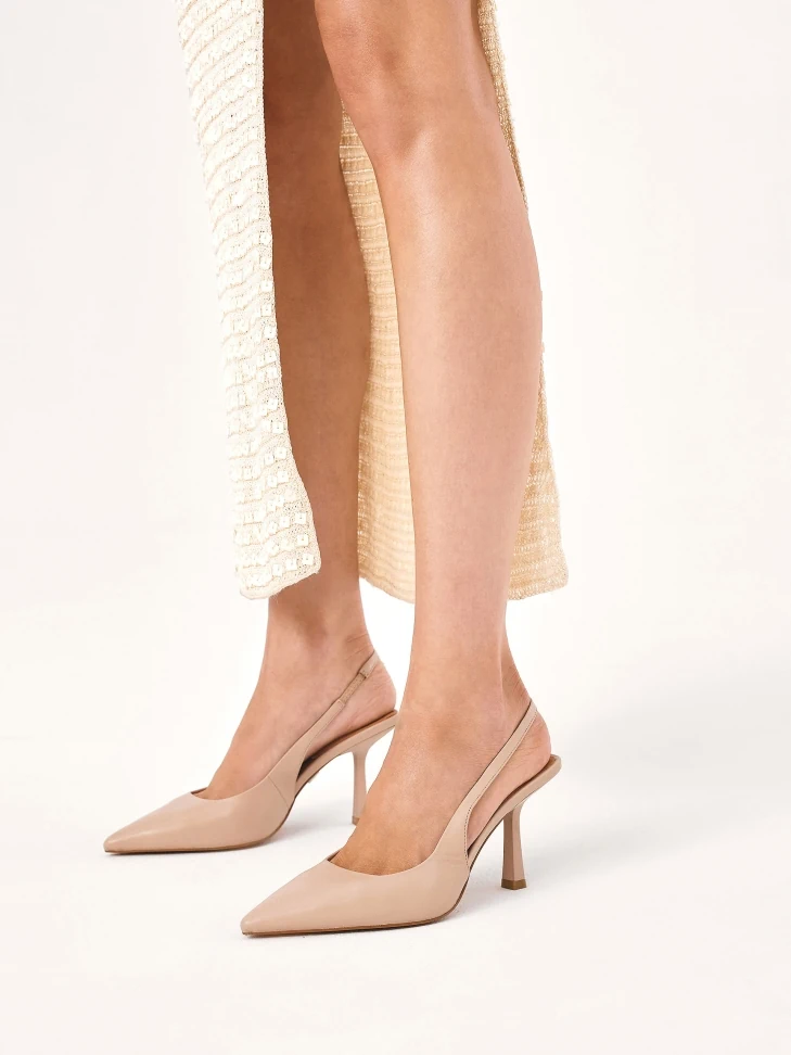 Kazar Square Open Heel Pumps